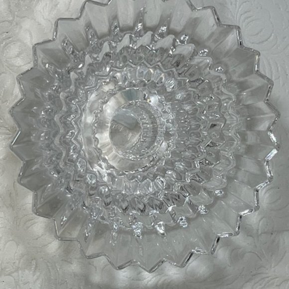 PartyLite Glass Cut Radiance Candle Holder Fits 1"-3" Round Candles 5"x2.25" - Picture 7 of 11